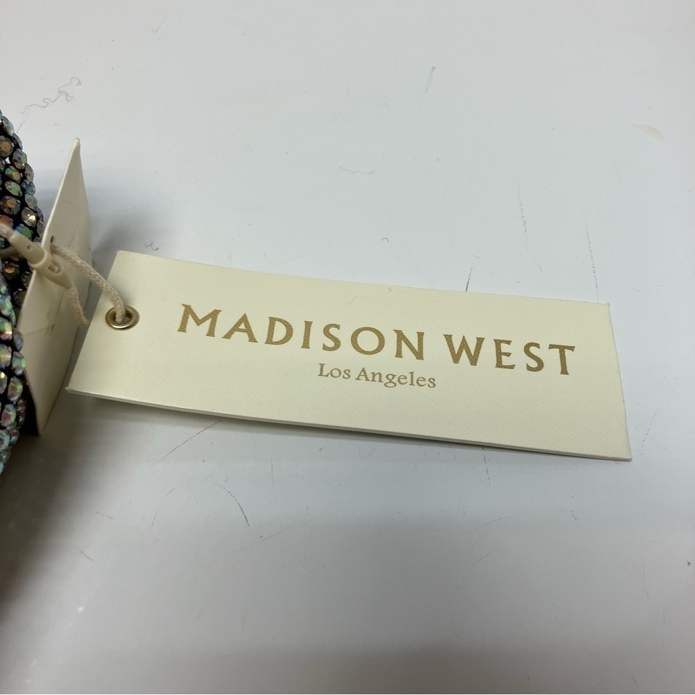 Madison West Knotted Aurora Boraelis Rhinestone Dumpling-style Evening Handbag - Picture 16 of 16